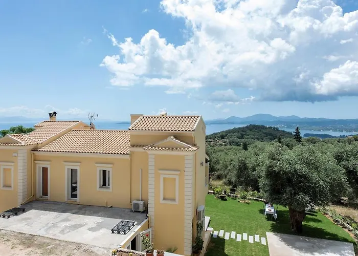 Terra Rossa 3bd With Seaview Willa Pyrgi (Corfu)